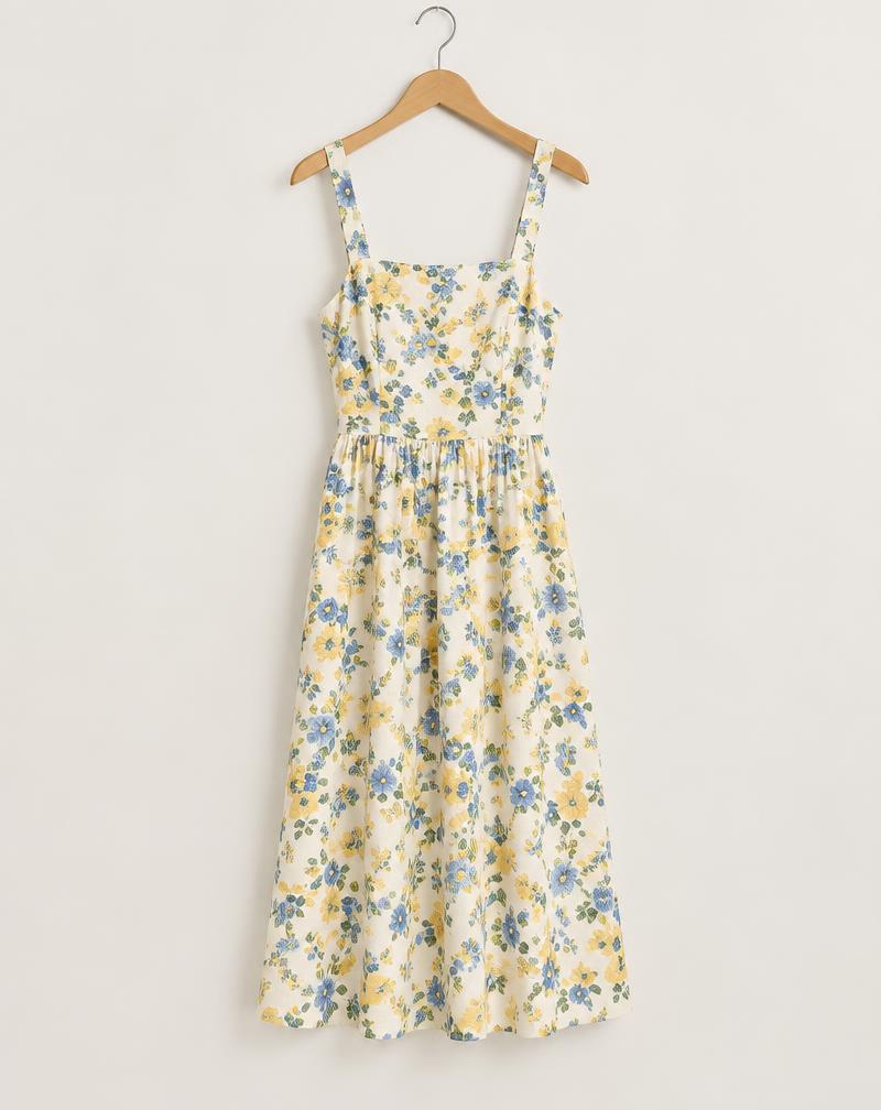 Vestido midi floral